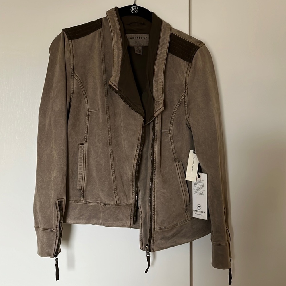 Anthropologie Marrakech Suede Moto Jacket